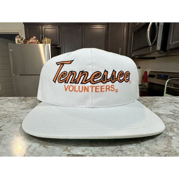 Vintage Tennessee Volunteers Vols Sports Specialities Script Hat White NWOT - Picture 2 of 10